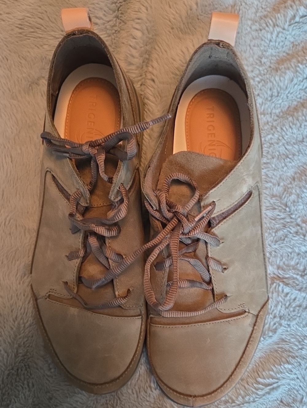 Men's Clarks Casual Tan Suede Trigenic Sneakers